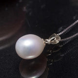 925 Silver Pearl Necklace Freshwater Pearl Choker Pendant Charm Jewelry