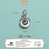 925 Sterling Silver Dragon Head Pendant DIY Bracelet Necklace