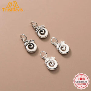 925 Sterling Silver Dragon Head Pendant DIY Necklace Bracelet Accessories