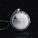 925 Silver Flower Pendant Necklace with Photo Insert