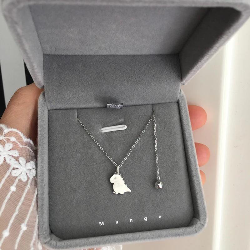 925 Silver Dinosaur Necklace Ladies Pendant NK141