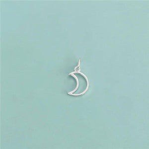 925 Sterling Silver Stars Moon Charm Pendant DIY Necklace Bracelet