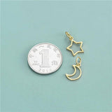 925 Sterling Silver Stars Moon Charm Pendant DIY Necklace Bracelet