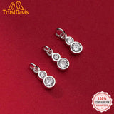 TrustDavis 925 Silver CZ Charms Pendant for DIY Bracelet Necklace