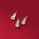 TrustDavis 925 Silver CZ Charms Pendant for DIY Bracelet Necklace
