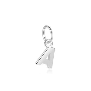 TrustDavis 925 Sterling Silver Letters Charm Pendant Necklace Jewelry DH0020