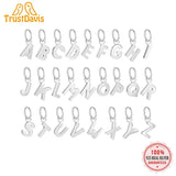 TrustDavis 925 Sterling Silver Letters Charm Pendant Necklace Jewelry DH0020