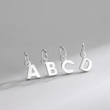 TrustDavis 925 Sterling Silver Letters Charm Pendant Necklace Jewelry DH0020