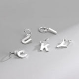 TrustDavis 925 Sterling Silver Letters Charm Pendant Necklace Jewelry DH0020