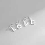 TrustDavis 925 Sterling Silver Letters Charm Pendant Necklace Jewelry DH0020