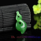 Green Jade Heart Necklace Pendant Natural Jadeite Amulets