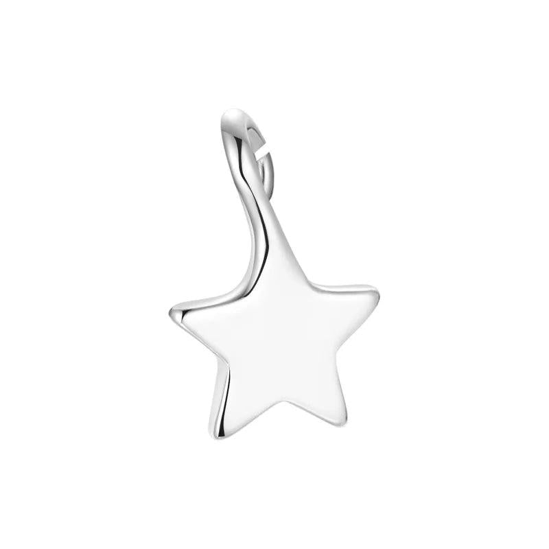 925 Sterling Silver Star Pendant DIY Necklace Bracelet for Children Jewelry