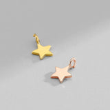925 Sterling Silver Star Pendant DIY Necklace Bracelet for Children Jewelry