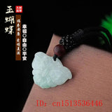Burmese Jade Butterfly Pendant Vintage Green Jewelry Accessories
