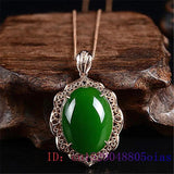 Jade Water Drop Pendant Chalcedony Necklace