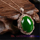 Jade Water Drop Pendant Chalcedony Necklace