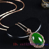 Jade Water Drop Pendant Chalcedony Necklace