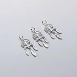 925 Silver Dream Catcher Drop Charms Life Tree Feather Pendant