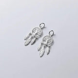 925 Silver Dream Catcher Drop Charms Life Tree Feather Pendant