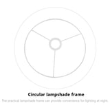 Lampshade Frame Holder Wire Drum Light Rings Silver Harp Spider DIY