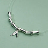 925 Sterling Silver Double Leaf Pendant DIY Jewelry