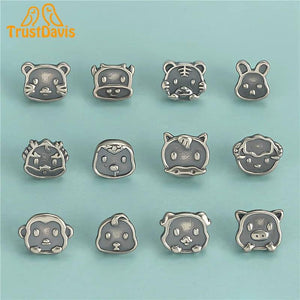 TrustDavis 925 Sterling Silver Zodiac Signs DIY Jewelry DZ710