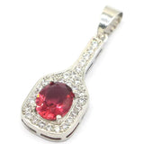 Violet Tanzanite Rhodolite Garnet CZ Silver Pendant