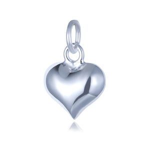 TrustDavis 925 Silver Heart Love Pendant DIY Necklace Fine Jewelry