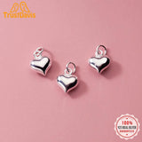 TrustDavis 925 Silver Heart Love Pendant DIY Necklace Fine Jewelry