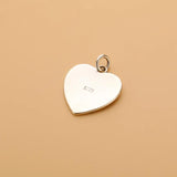 TrustDavis 925 Silver Heart Charm Pendant for Necklace DIY Jewelry DZ501