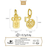 TrustDavis 925 Sterling Silver Hollow Pattern Charm Pendant DIY Jewelry