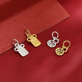 TrustDavis 925 Sterling Silver Hollow Pattern Charm Pendant DIY Jewelry