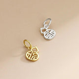 TrustDavis 925 Sterling Silver Hollow Pattern Charm Pendant DIY Jewelry