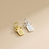TrustDavis 925 Sterling Silver Hollow Pattern Charm Pendant DIY Jewelry