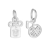 TrustDavis 925 Sterling Silver Hollow Pattern Charm Pendant DIY Jewelry