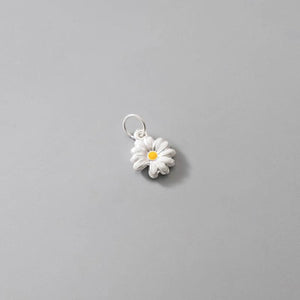 TrustDavis S999 Silver Daisy Flower Pendant DIY Necklace Bracelet Jewelry