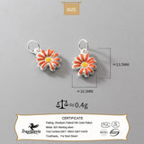 TrustDavis S999 Silver Daisy Flower Pendant DIY Necklace Bracelet Jewelry