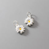 TrustDavis S999 Silver Daisy Flower Pendant DIY Necklace Bracelet Jewelry