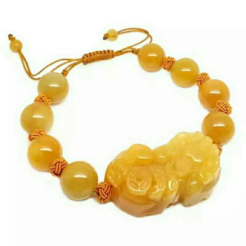 Silk Jade Pixiu Bracelet Pendant Natural Men Women Gift Talismans
