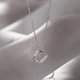 925 Sterling Silver Geometric Pendant Necklace For Women Jewelry Gift