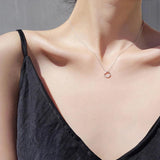 925 Sterling Silver Geometric Pendant Necklace For Women Jewelry Gift