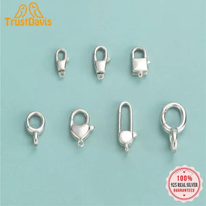 925 Silver Necklace Bracelet Pendant Heart Pattern DIY Jewelry