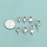 925 Silver Necklace Bracelet Pendant Heart Pattern DIY Jewelry