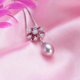 Classic Red Zircons Pendant 925 Sterling Silver Jewelry Women