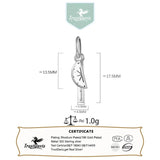 TrustDavis 925 Silver Straightedge Protractor Charm Pendant