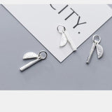 TrustDavis 925 Silver Straightedge Protractor Charm Pendant