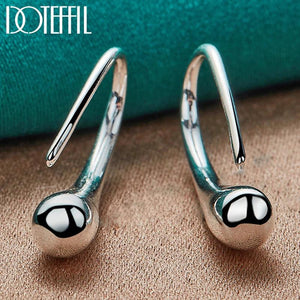 925 Silver Teardrop Stud Earrings Wedding Party Charm Jewelry
