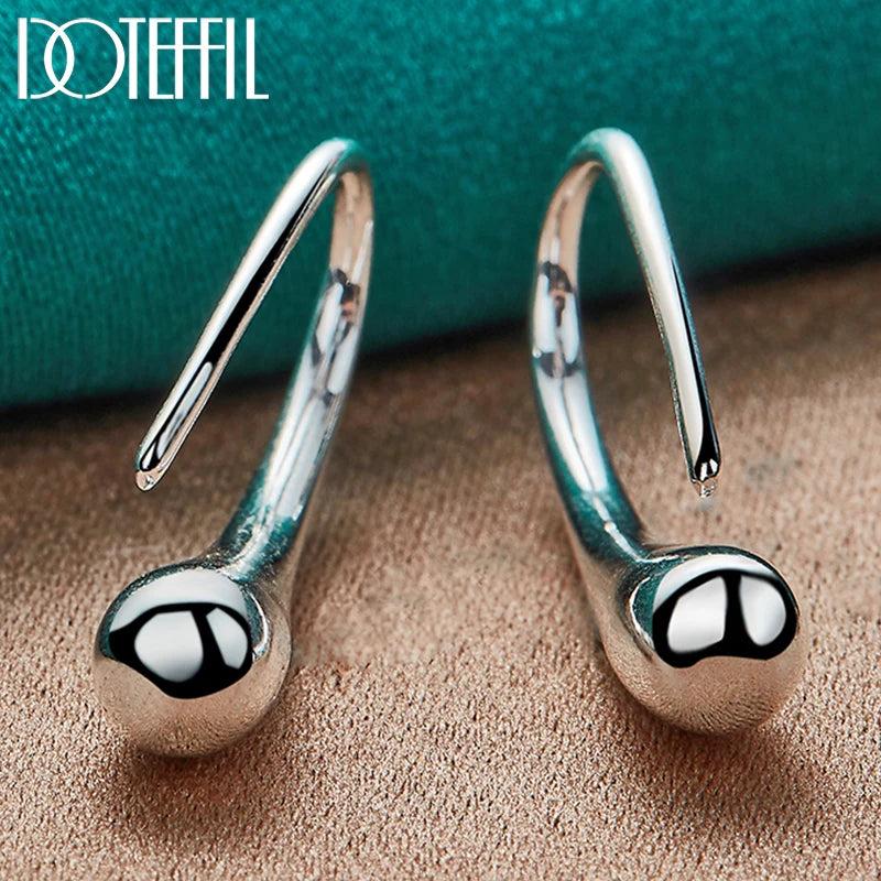 925 Silver Teardrop Stud Earrings Wedding Party Charm Jewelry
