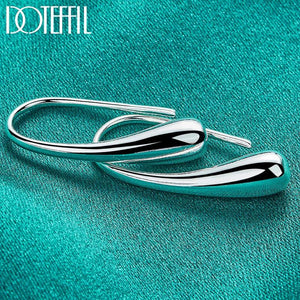 925 Silver Teardrop Stud Earrings Wedding Party Charm Jewelry