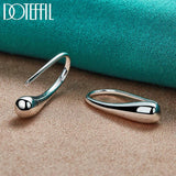 925 Silver Teardrop Stud Earrings Wedding Party Charm Jewelry